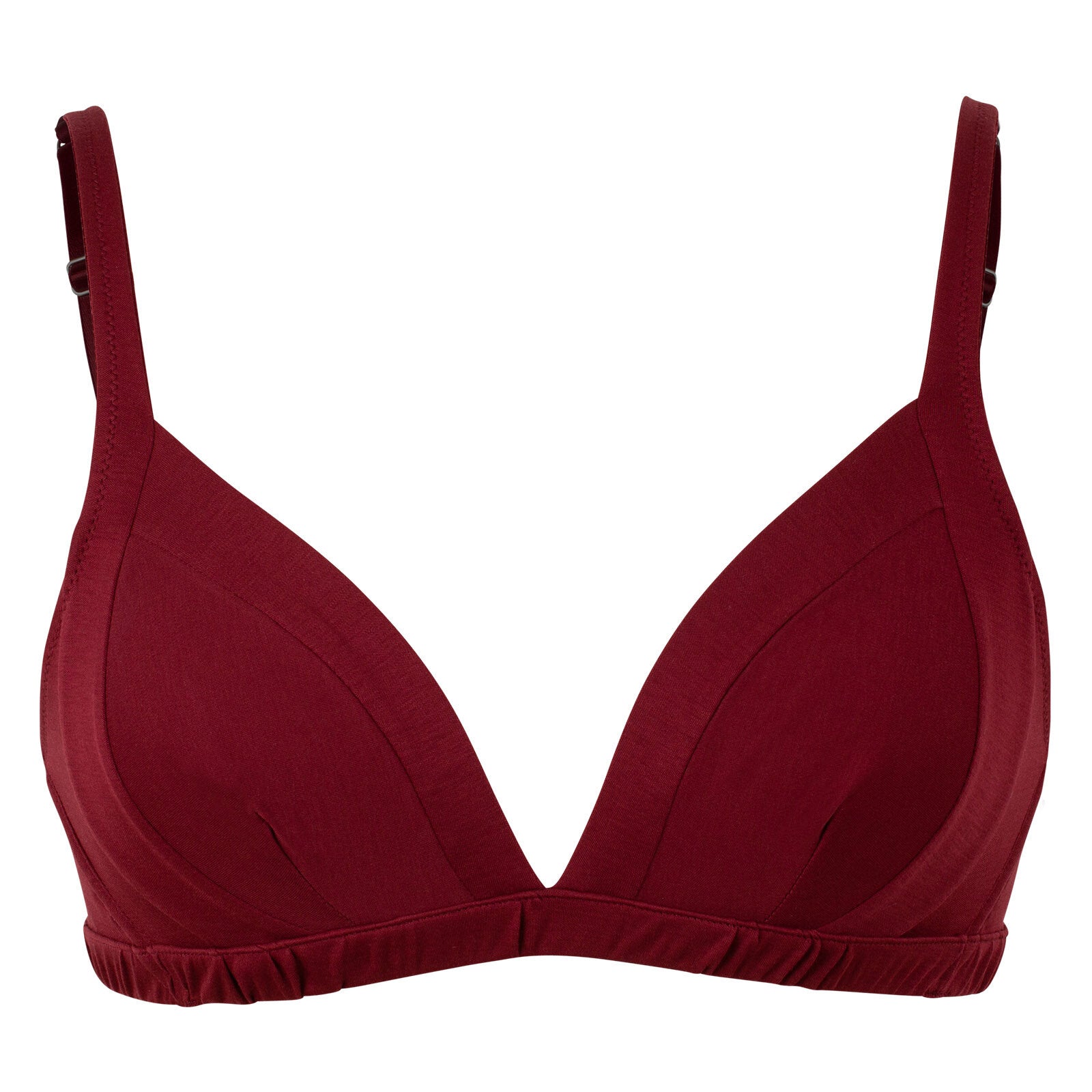 Non wired bra, Butterfly, Organic cotton, Bordeaux