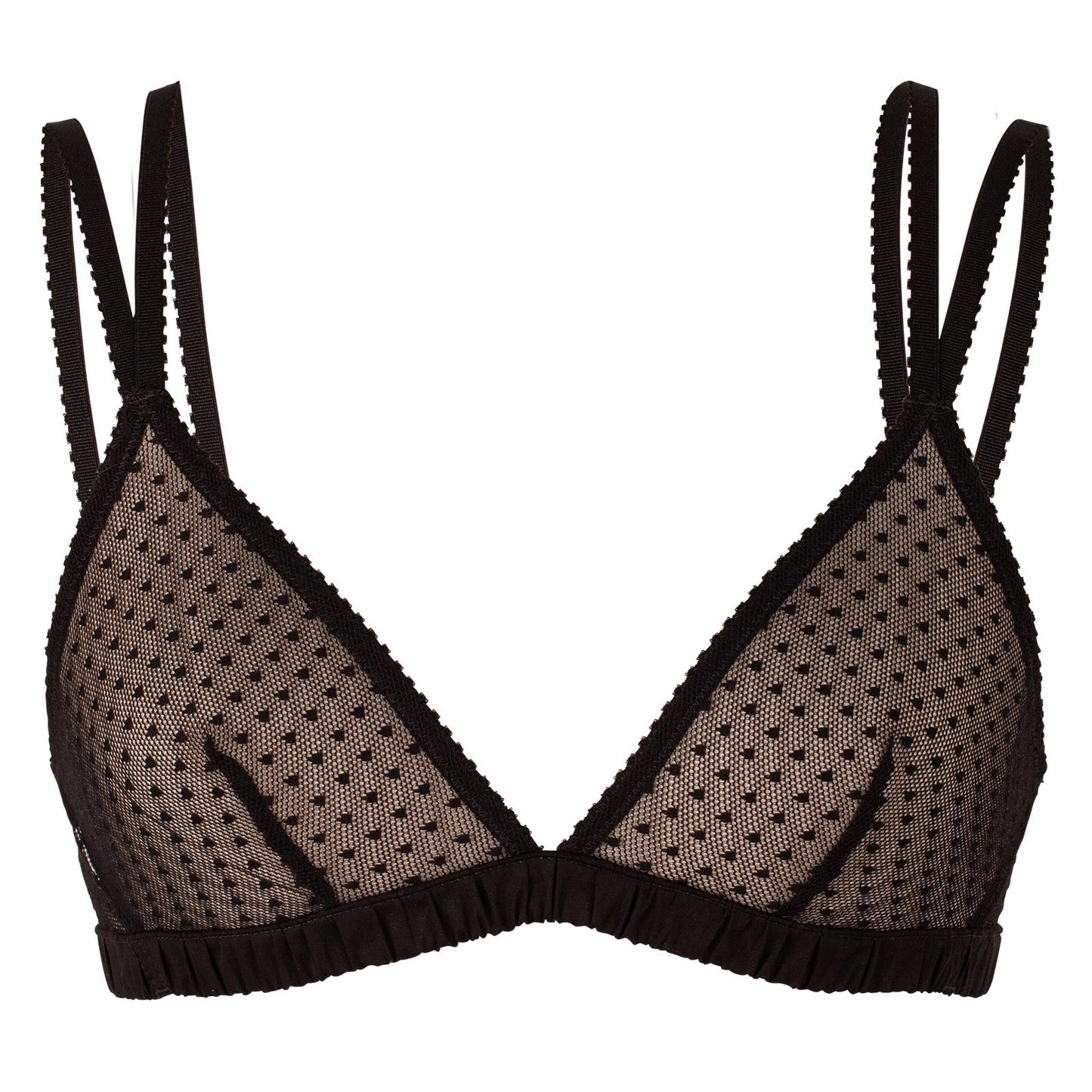 non wired bra black mesh