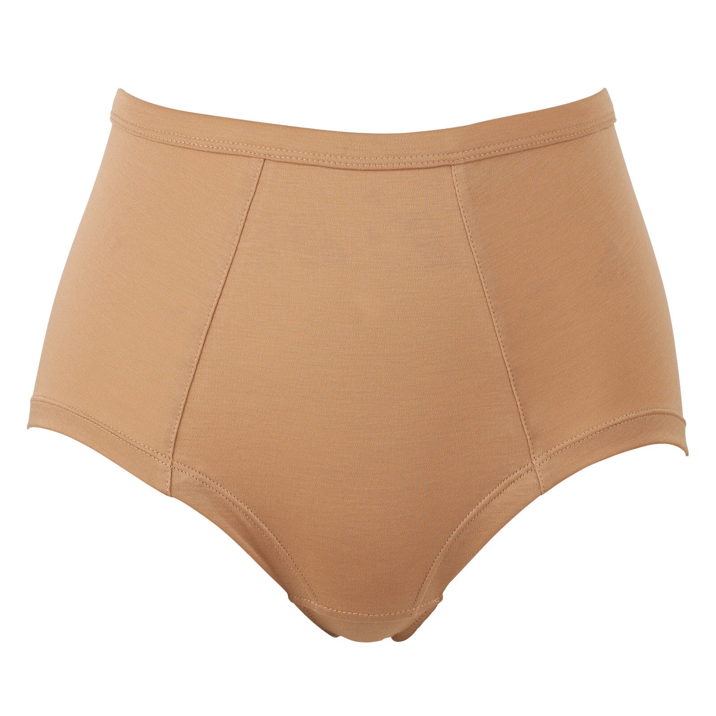 SIMPLE HIGH WAIST BRIEF, ORGANIC COTTON JERSEY, SAND, 22-24-142