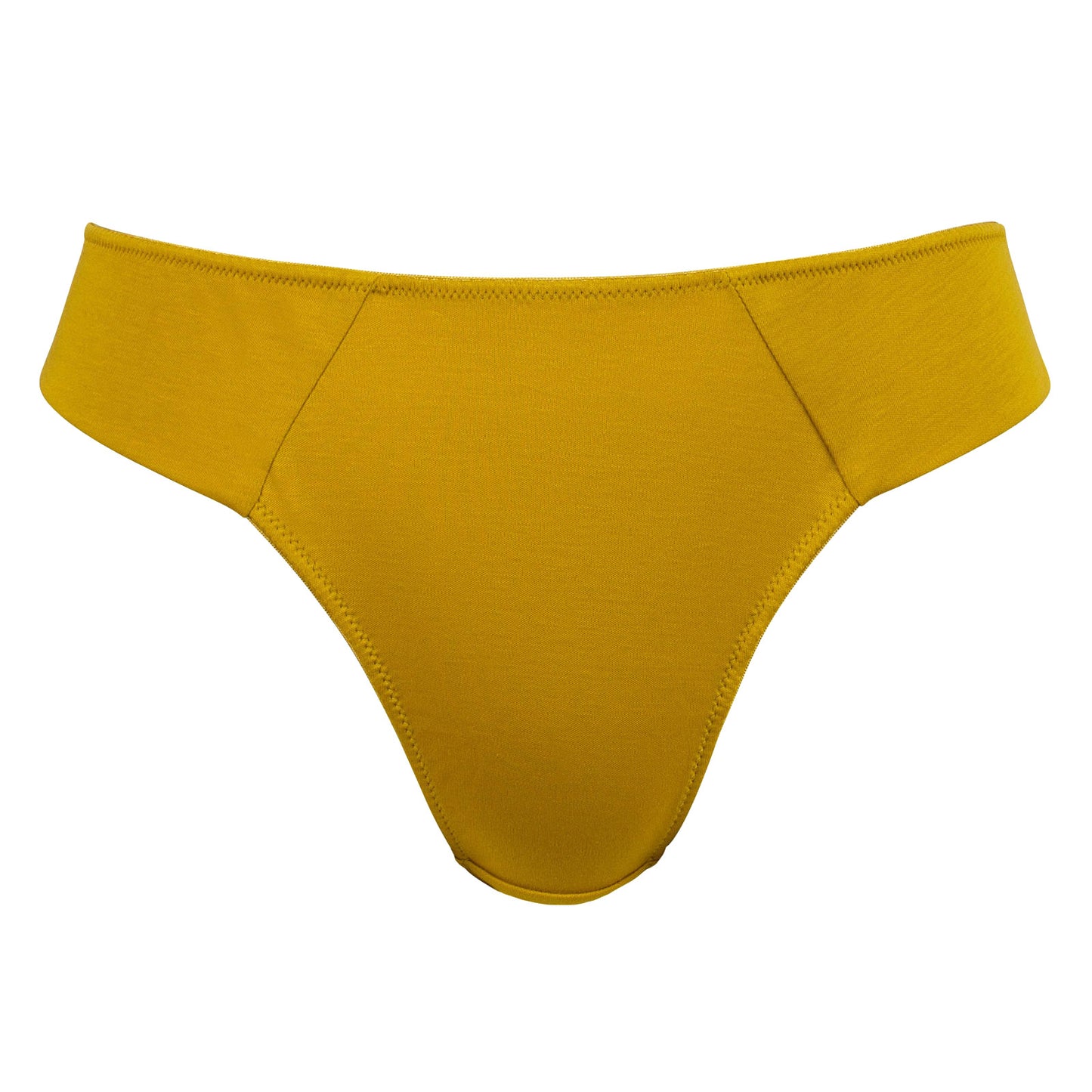 ANGLED THONG, ORGANIC COTTON JERSEY, GOLDEN PALM, 23-25-141